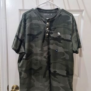 BRAND NEW Abercrombie and Fitch Camo Button Shirt